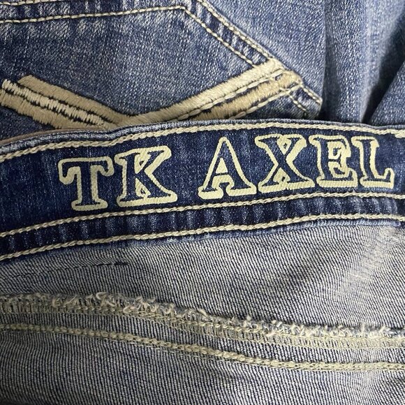 TK Axel Jeans Men's 36x32** Slim Boot Cut Flap Pockets Hartford Conn Blue Denim - Picture 9 of 9